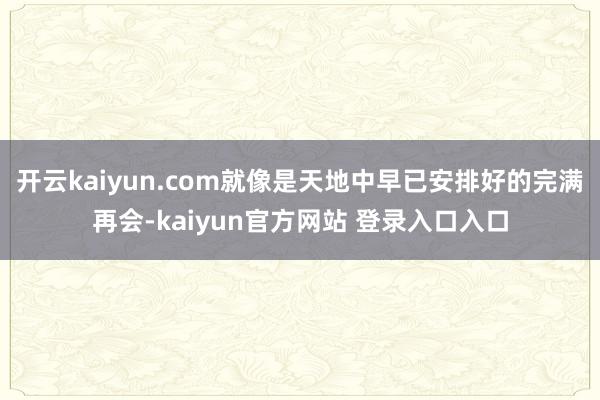 开云kaiyun.com就像是天地中早已安排好的完满再会-kaiyun官方网站 登录入口入口