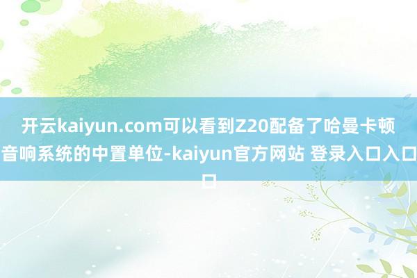 开云kaiyun.com可以看到Z20配备了哈曼卡顿音响系统的中置单位-kaiyun官方网站 登录入口入口