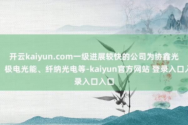 开云kaiyun.com一级进展较快的公司为协鑫光电、极电光能、纤纳光电等-kaiyun官方网站 登录入口入口